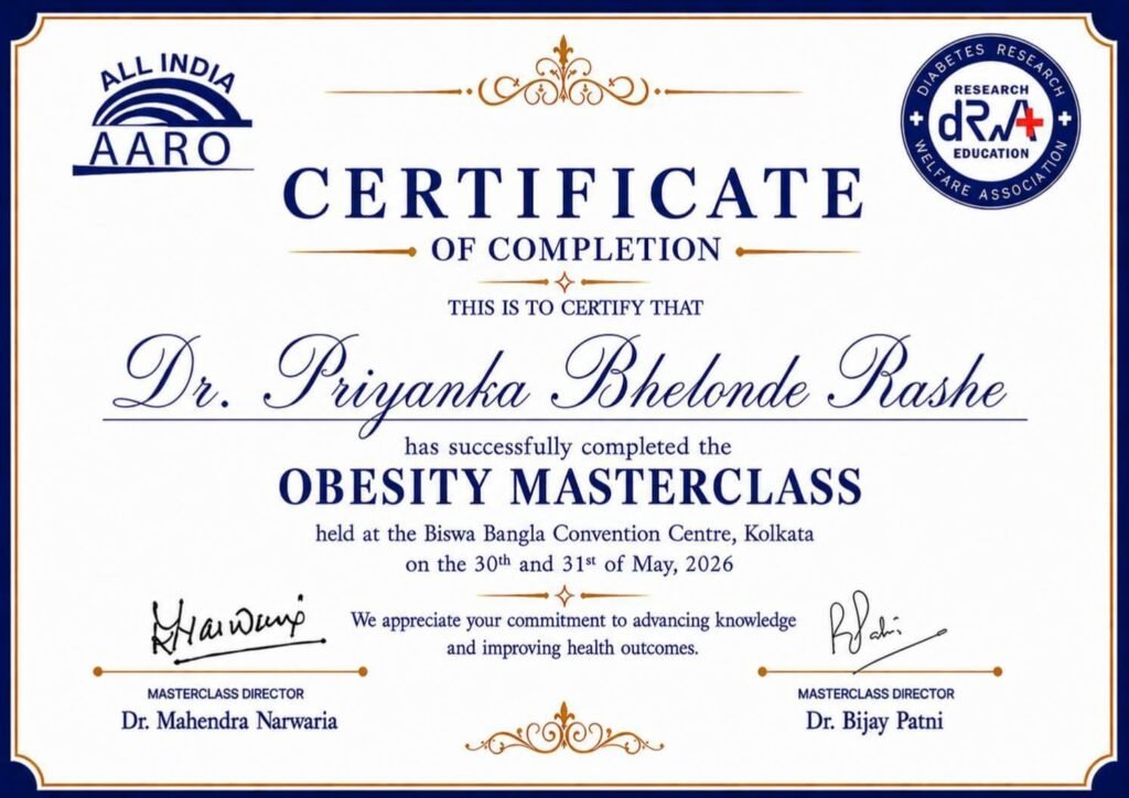 Dr. Priyanka Rasne Successfully Completes Obesity Masterclass 2026 in Kolkata